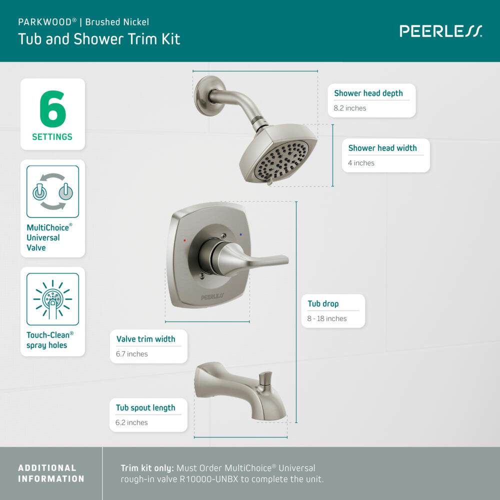 Peerless Parkwood Tub / Shower Trim Kit