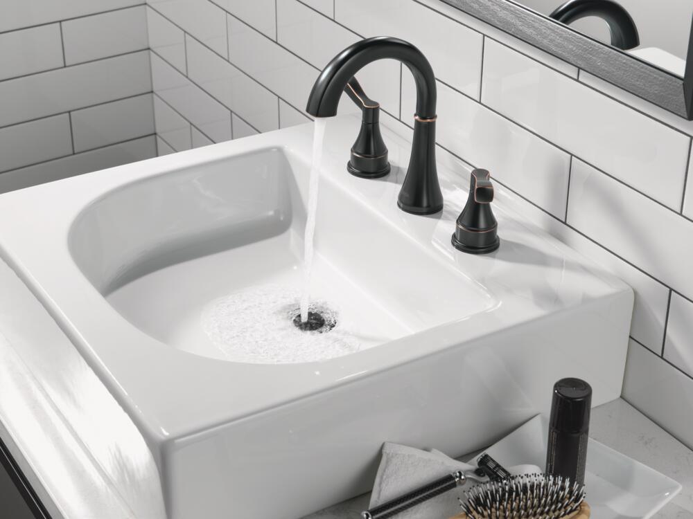 Delta Faryn Two Handle Widespread Bathroom Sink Faucet