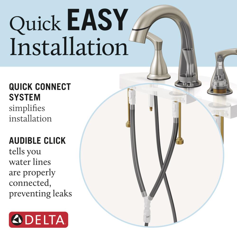 Delta Broadmoor Two Handle Widespread Pull-Down Bathroom Sink Faucet