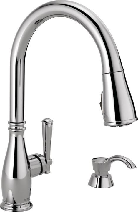 Delta Charmaine Pull-Down Kitchen Faucet with Soap Dispenser