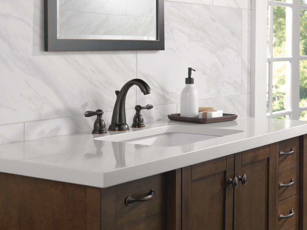 Delta Windemere Widespread Bathroom Sink Faucet 2-Handle 1.2 GPM Certified Refurbished
