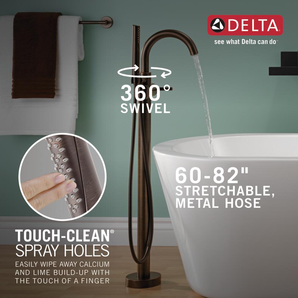 Delta Trinsic Contemporary Floor-Mount Tub Filler Trim