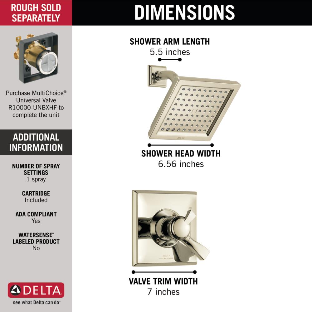Delta Dryden Monitor 17 Series Shower Trim Certified Refurbished