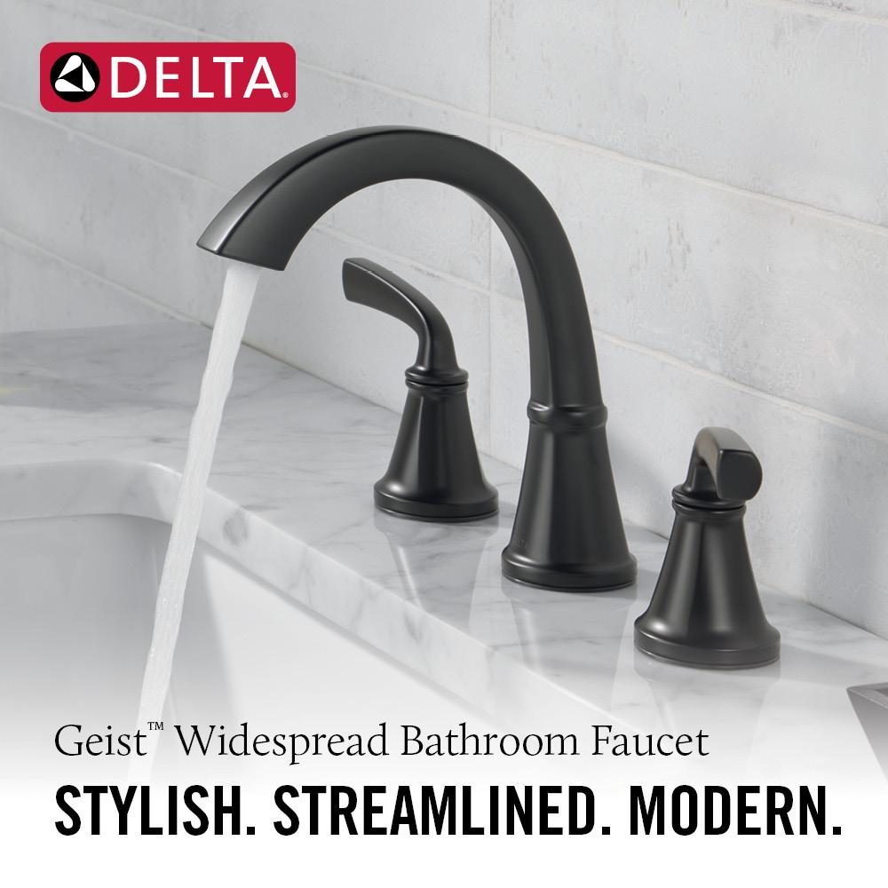 Delta Geist 2-Handle Widespread Bathroom Faucet